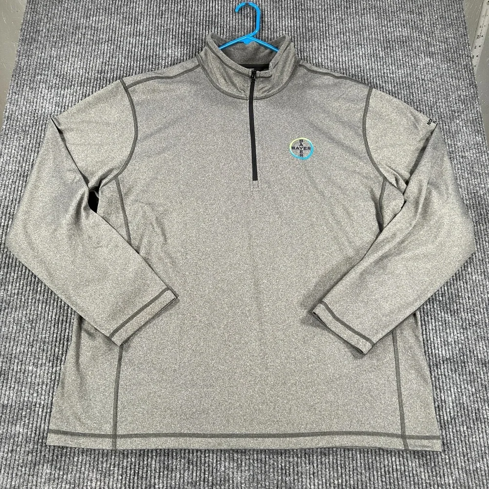 The North Face Sweatshirt Mens 2XL XXL Gray Long Sleeve Mock Neck 1/4 Zip